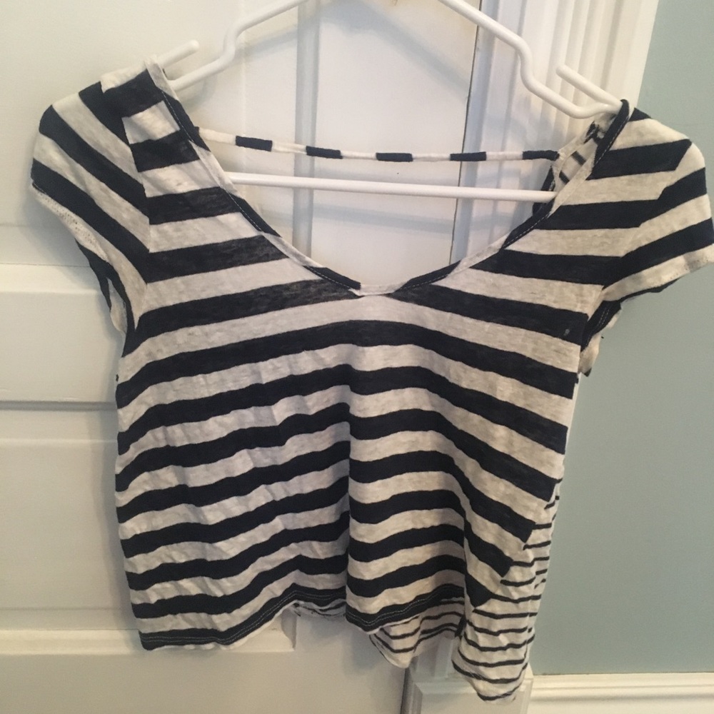 Striped short sleeved shirt